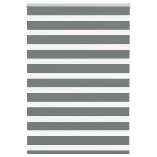 Store double plissé gris foncé 95x100 cm Largeur du tissu 90,9 cm Polyester
