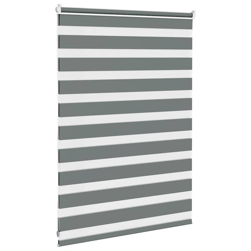 Store double plissé gris foncé 95x100 cm Largeur du tissu 90,9 cm Polyester