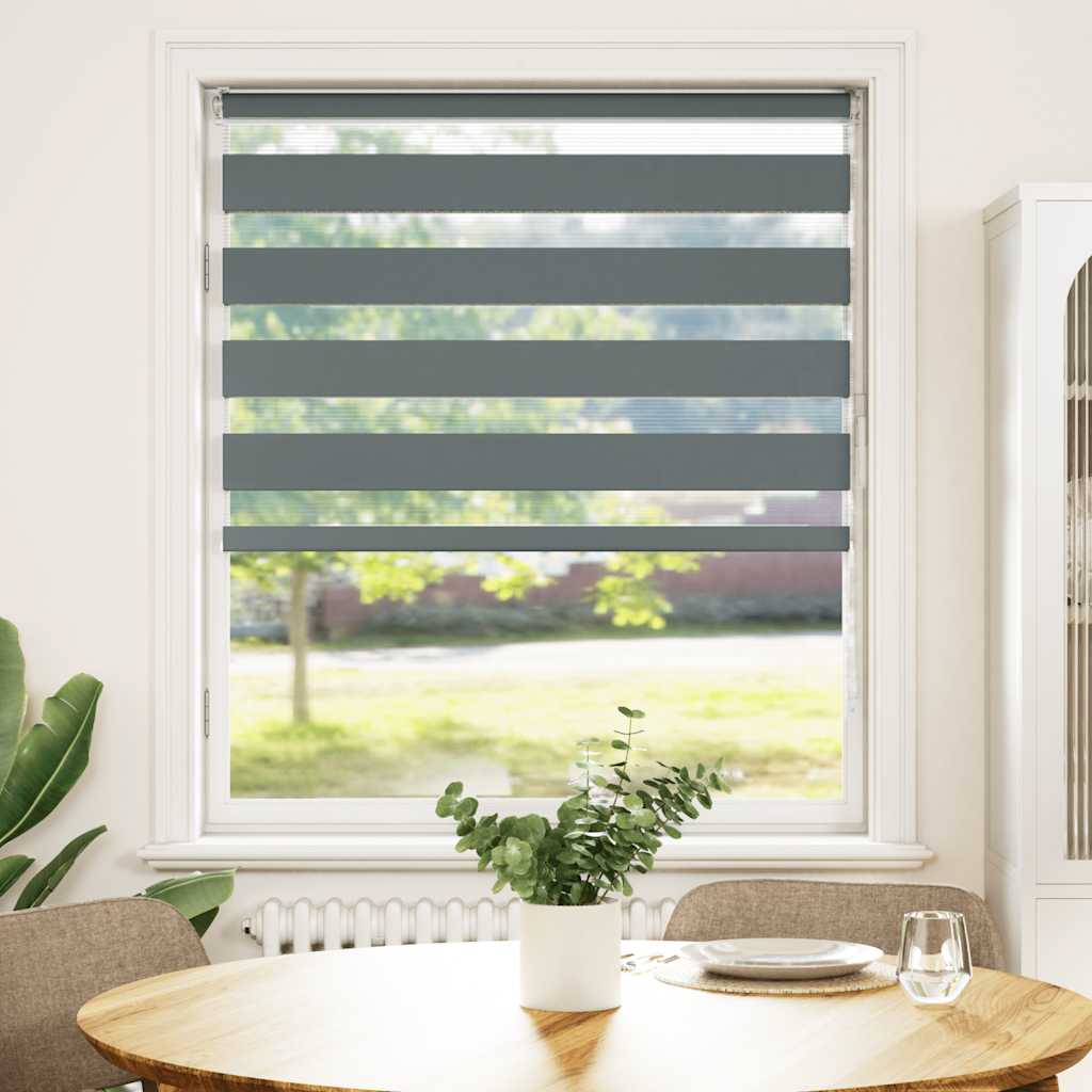 Store double gris foncé 100x100 cm largeur tissu 95,9 cm polyester