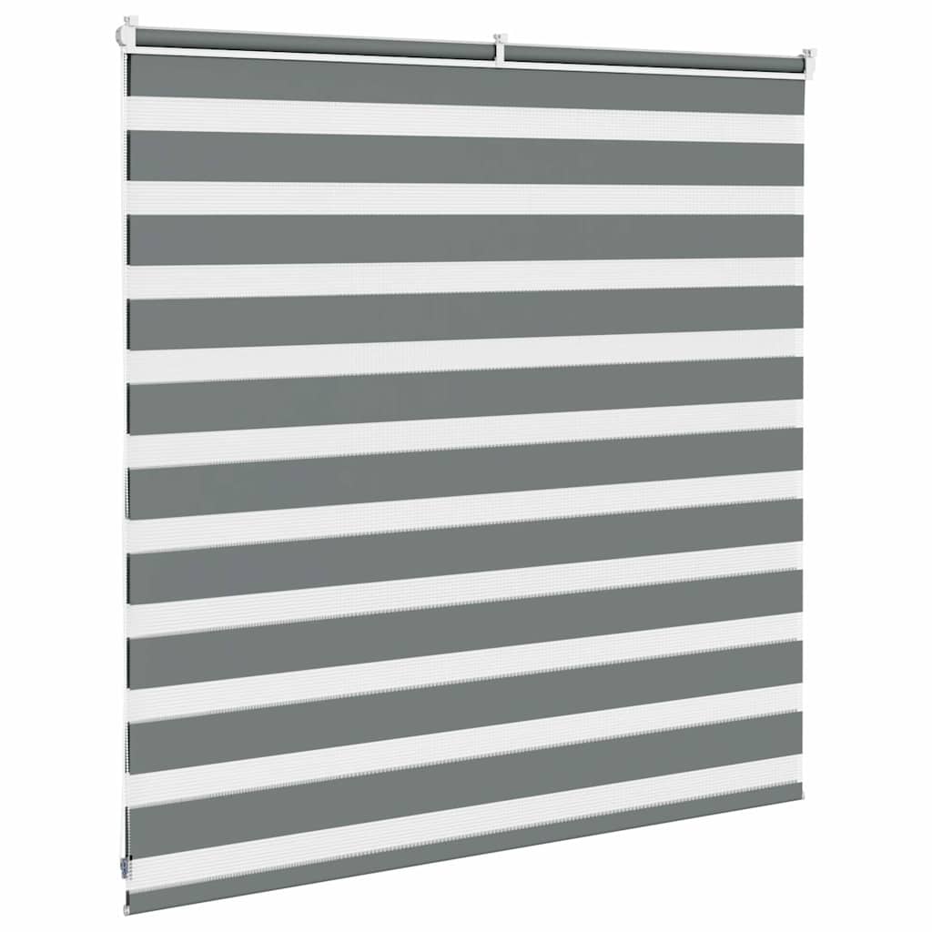 Store enrouleur double gris foncé 145x100 cm largeur tissu 140,9 cm polyester