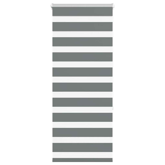Double Roller Blind Dark Grey 55x150 cm Fabric Width 50.9 cm Polyester