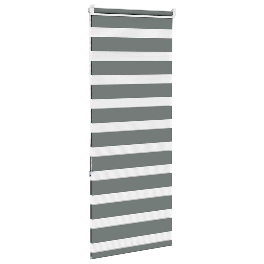Doppelrollo Dunkelgrau 65x150 cm Stoffbreite 60,9 cm Polyester