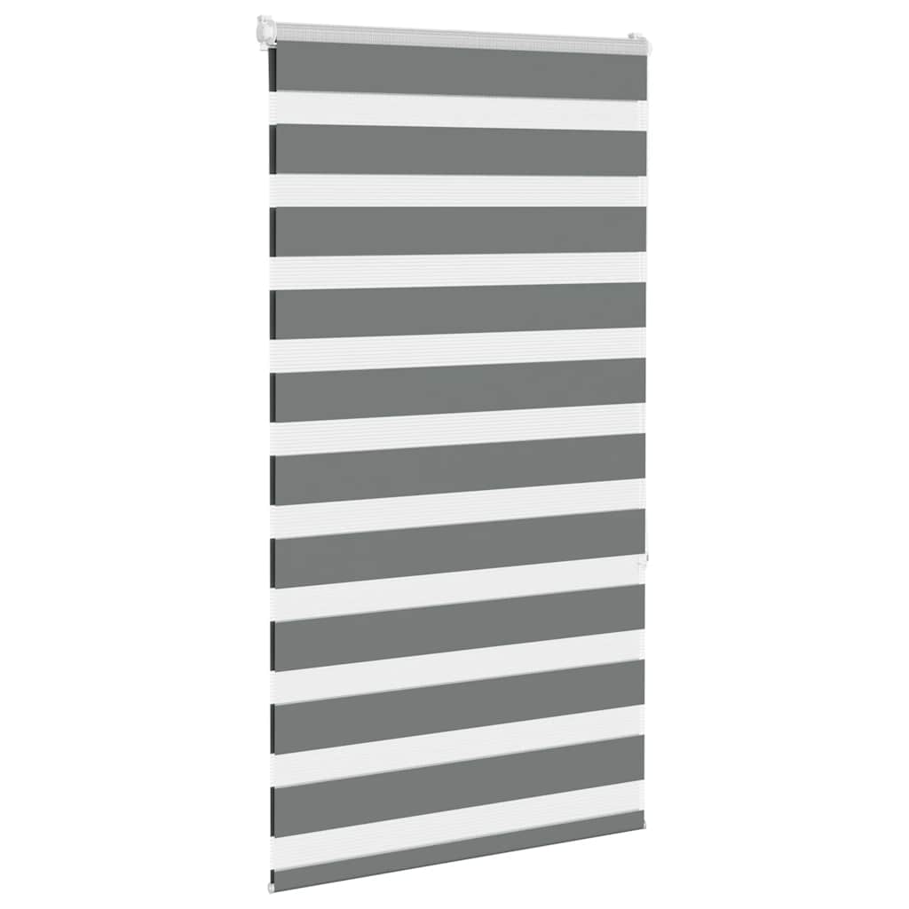 Store vénitien double gris foncé 75x150 cm largeur du tissu 70,9 cm polyester