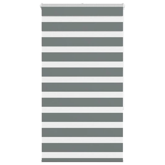 Double Roller Blind Dark Grey 80x150 cm Fabric Width 75.9 cm Polyester