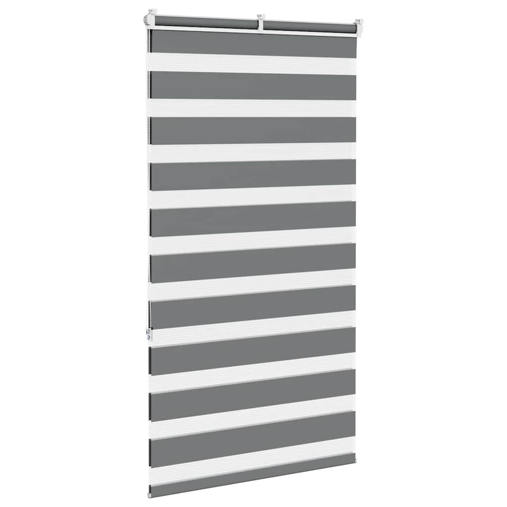 Doppelrollo Dunkelgrau 80x150 cm Stoffbreite 75,9 cm Polyester