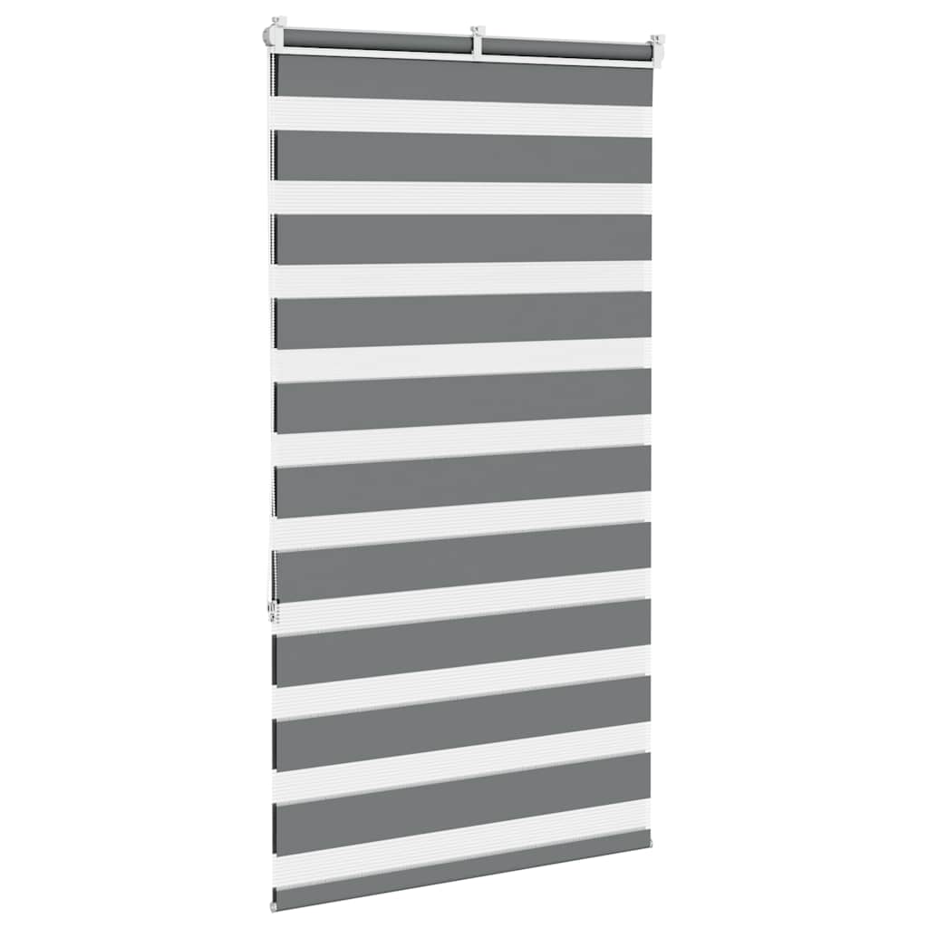 Store enrouleur jour/nuit gris foncé 90x150 cm Largeur du tissu 85,9 cm Polyester