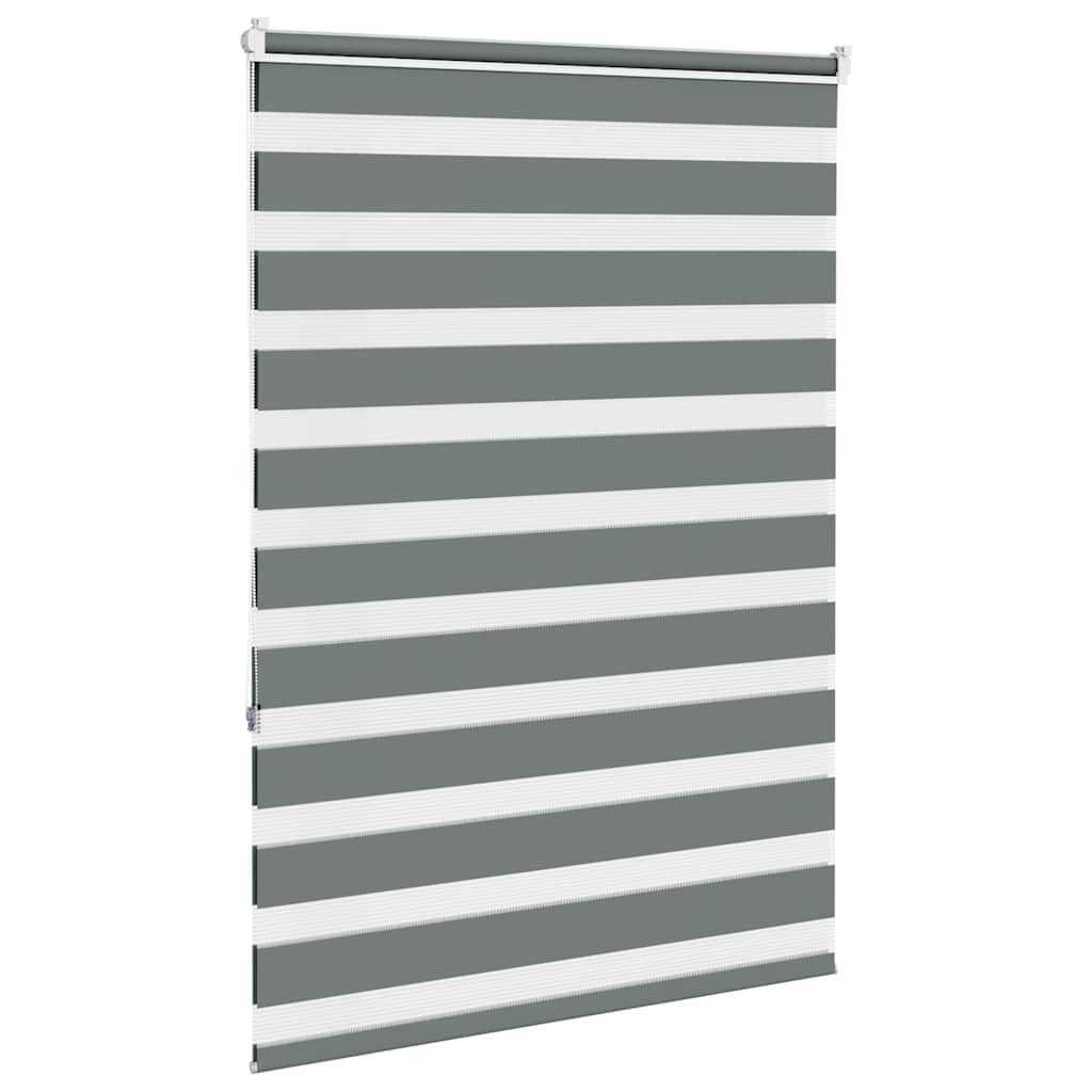 Store double plissé gris foncé 115x150 cm Largeur du tissu 110,9 cm Polyester