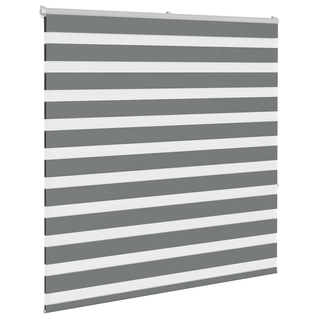 Double Roller Blind Dark Grey 150x150 cm Fabric Width 145.9 cm Polyester