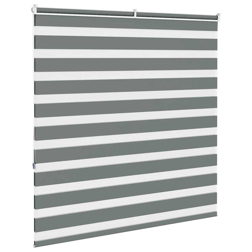 Double Roller Blind Dark Grey 150x150 cm Fabric Width 145.9 cm Polyester