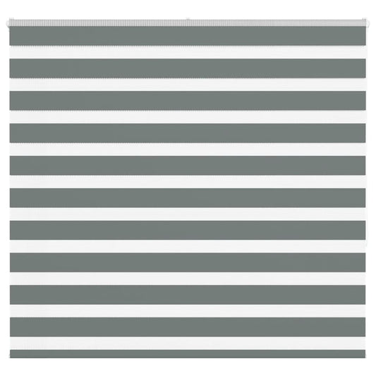 Double Roller Blind Dark Grey 155x150 cm Fabric Width 150.9 cm Polyester