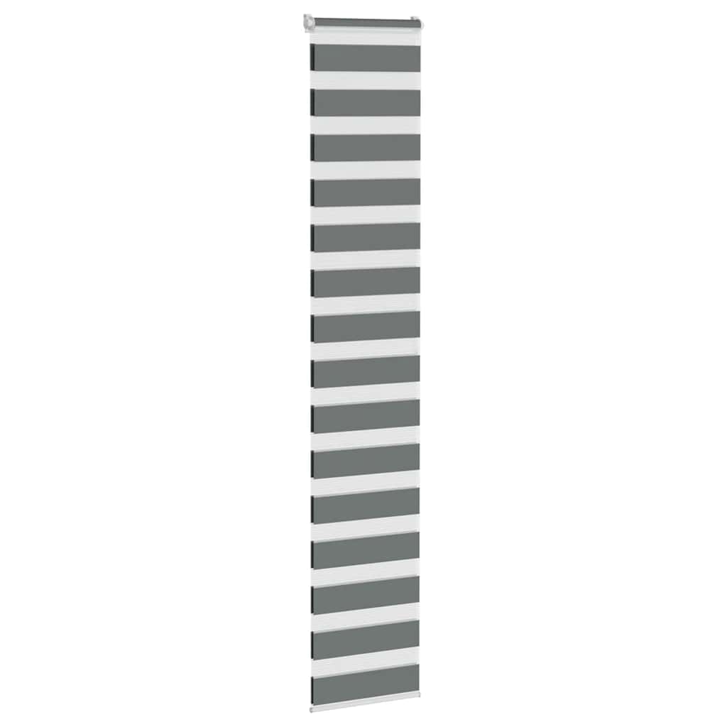 Doppelrollo Dunkelgrau 45x200 cm Stoffbreite 40,9 cm Polyester