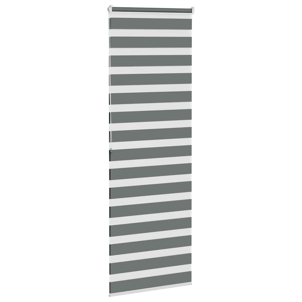 Doppelrollo Dunkelgrau 85x200 cm Stoffbreite 80,9 cm Polyester