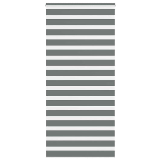 Double Roller Blind Dark Grey 95x200 cm Fabric Width 90.9 cm Polyester