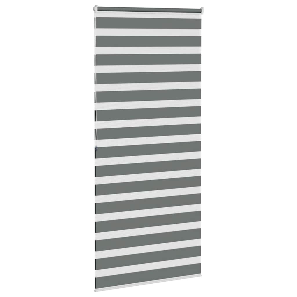 Doppelrollo Dunkelgrau 95x200 cm Stoffbreite 90,9 cm Polyester