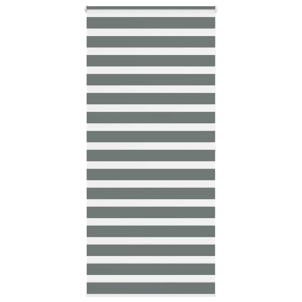 Double Roller Blind Dark Grey 100x200 cm Fabric Width 95.9 cm Polyester