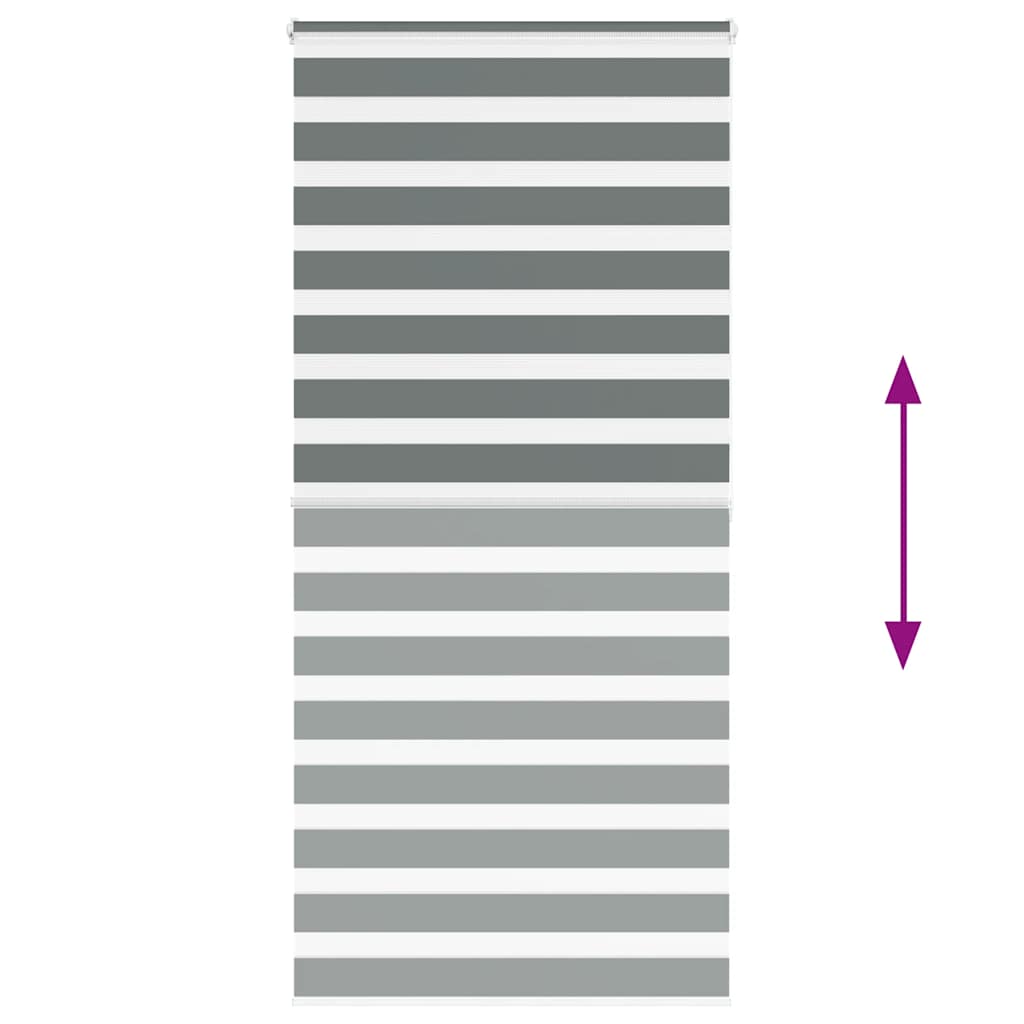 Store enrouleur double gris foncé 110x200 cm largeur tissu 105,9 cm polyester
