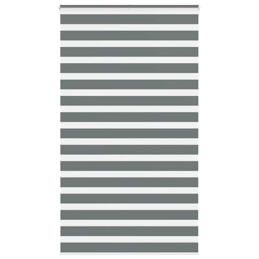Double Roller Blind Dark Grey 125x200 cm Fabric Width 120.9 cm Polyester