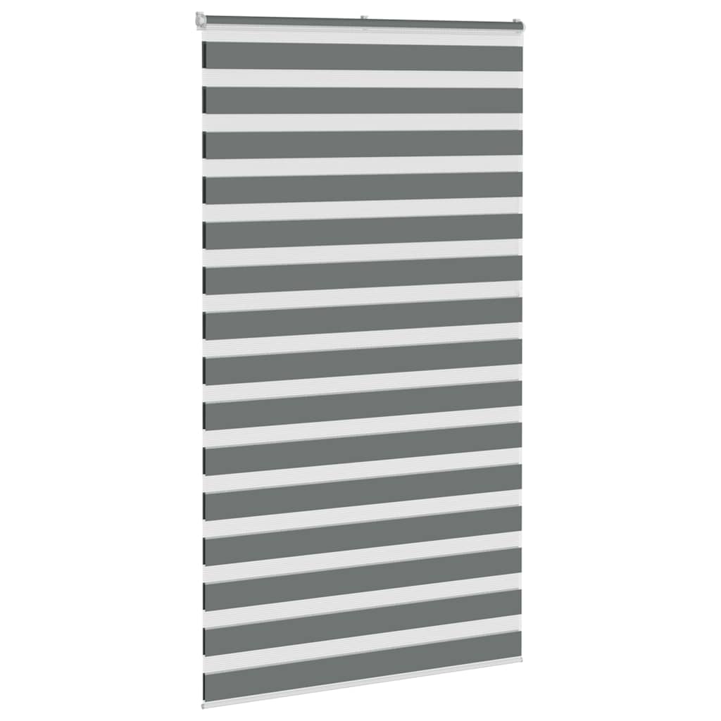 Doppelrollo Dunkelgrau 130x200 cm Stoffbreite 125,9 cm Polyester