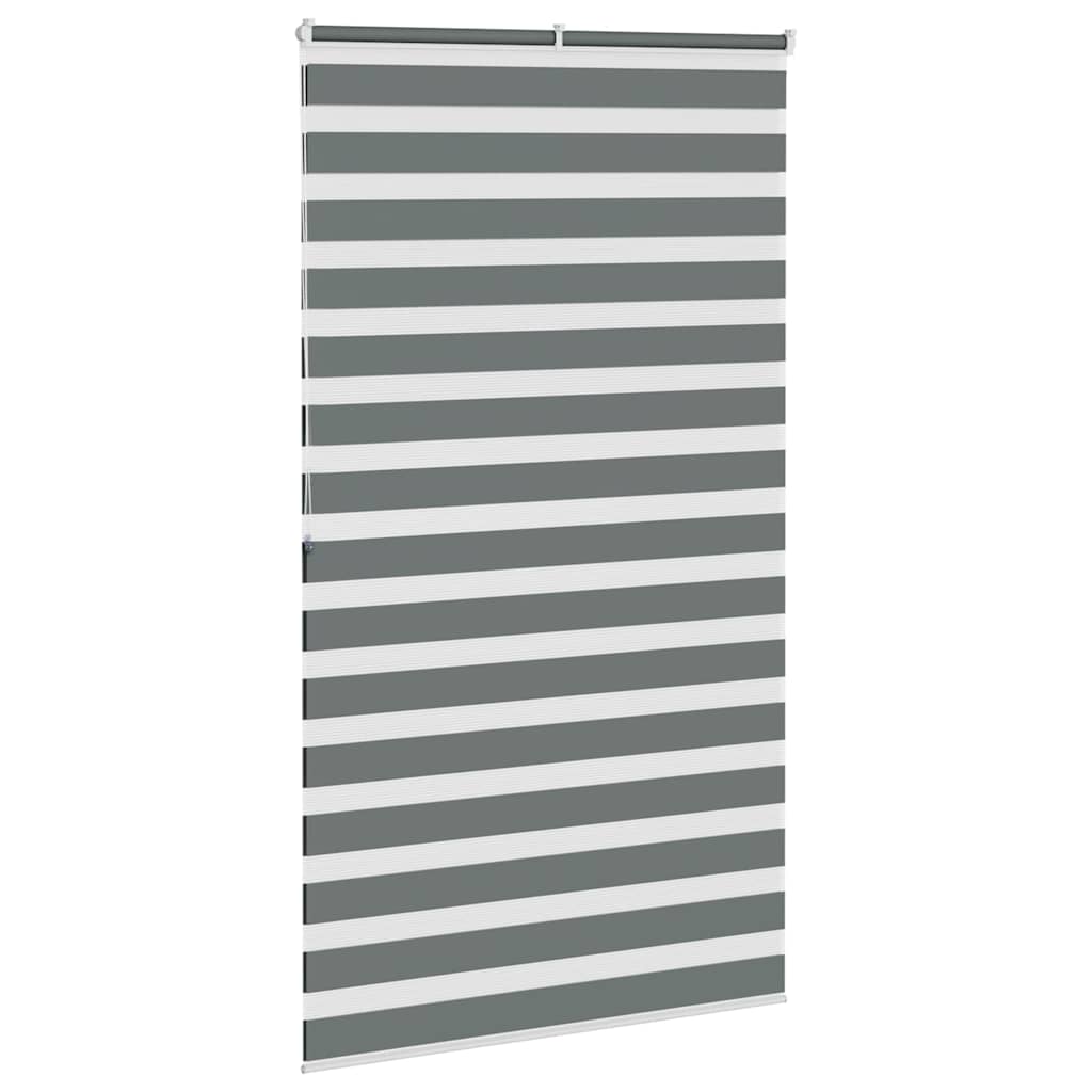 Doppelrollo Dunkelgrau 130x200 cm Stoffbreite 125,9 cm Polyester