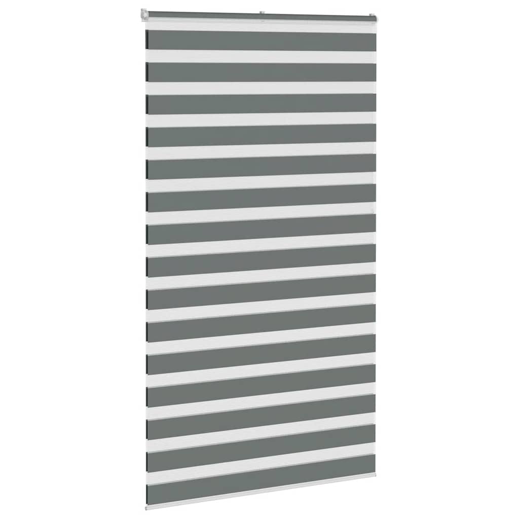 Store enrouleur double Gris foncé 135x200 cm Largeur tissu 130,9 cm Polyester