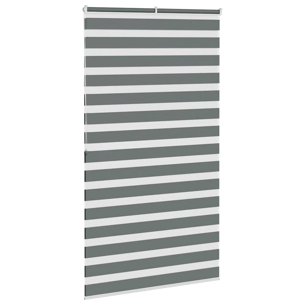 Store enrouleur double Gris foncé 135x200 cm Largeur tissu 130,9 cm Polyester