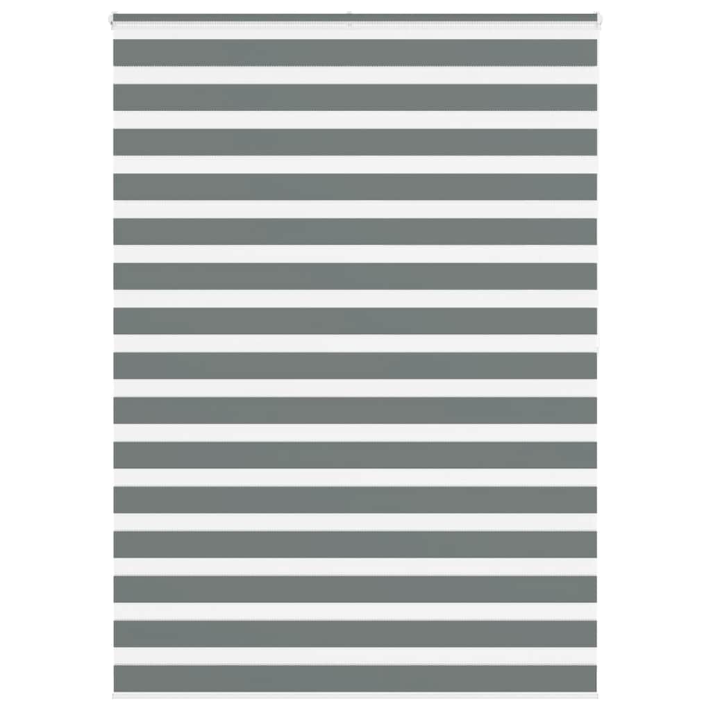 Double Roller Blind Dark Grey 155x200 cm Fabric Width 150.9 cm Polyester
