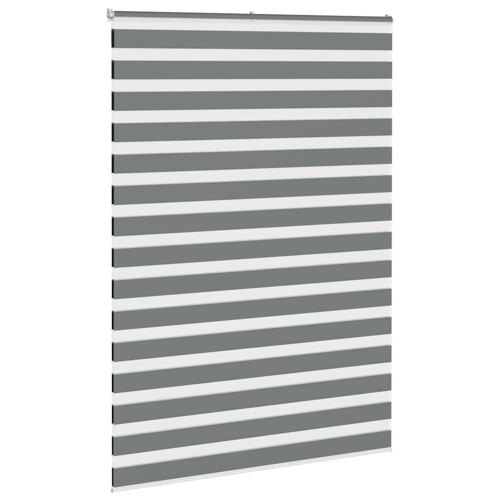 Double Roller Blind Dark Grey 155x200 cm Fabric Width 150.9 cm Polyester