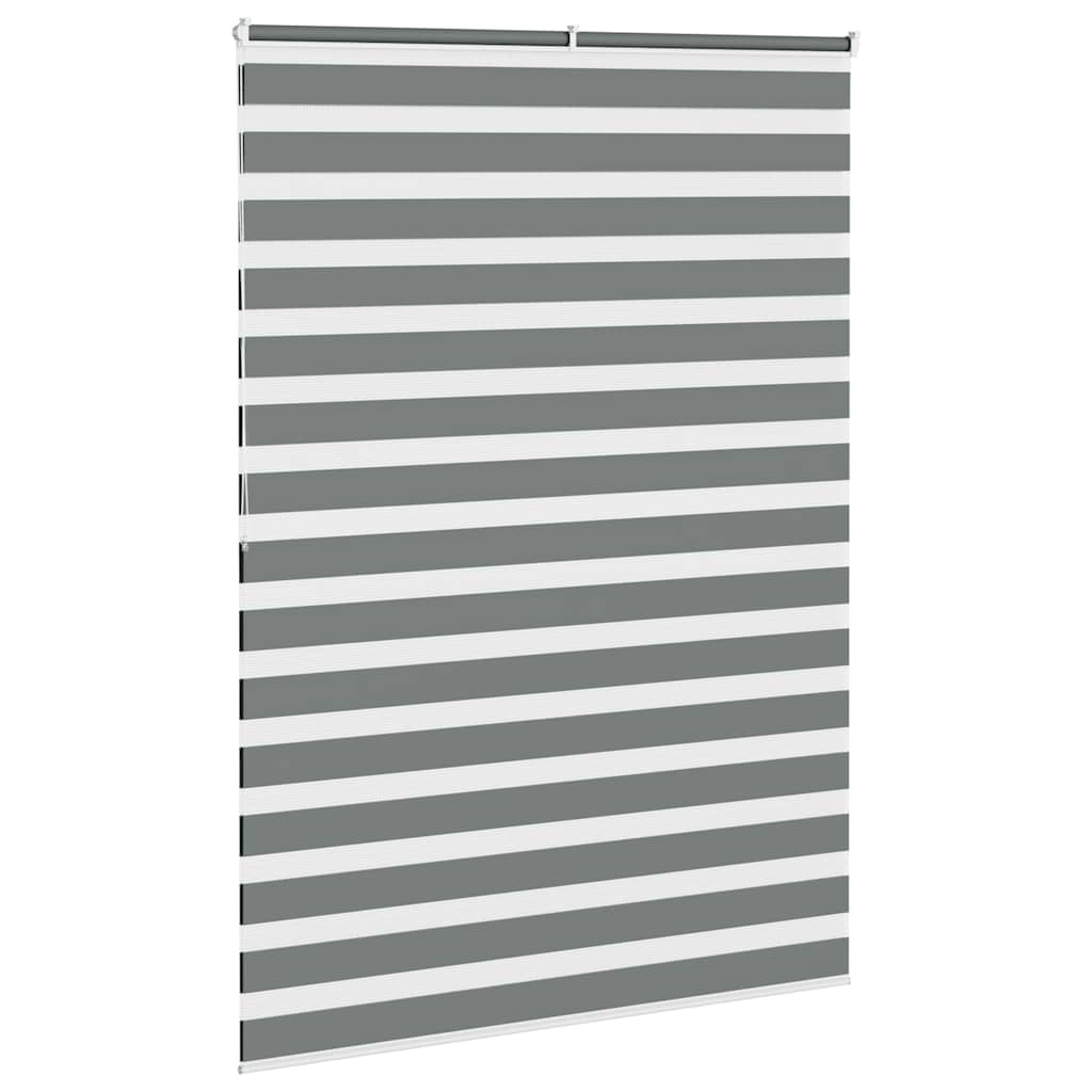 Double Roller Blind Dark Grey 165x200 cm Fabric Width 160.9 cm Polyester
