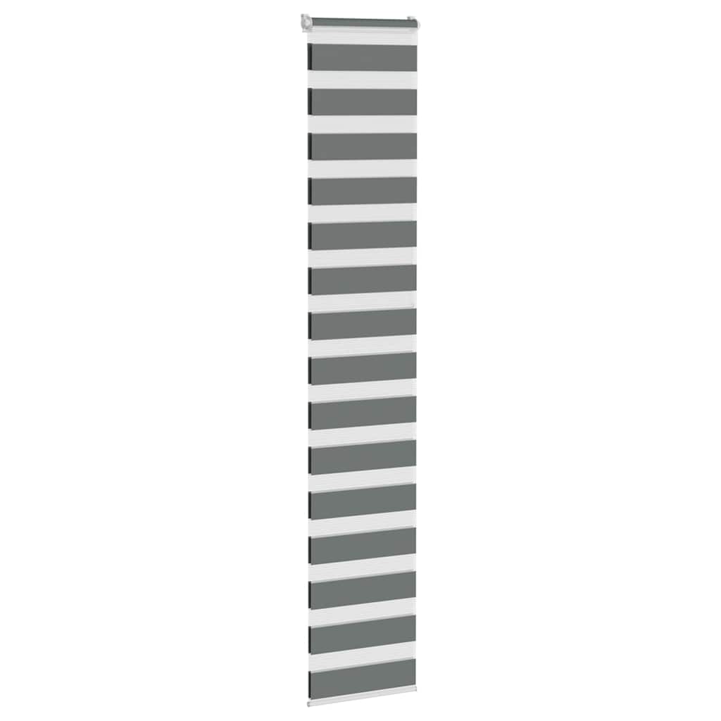 Doppelrollo Dunkelgrau 45x230 cm Stoffbreite 40,9 cm Polyester