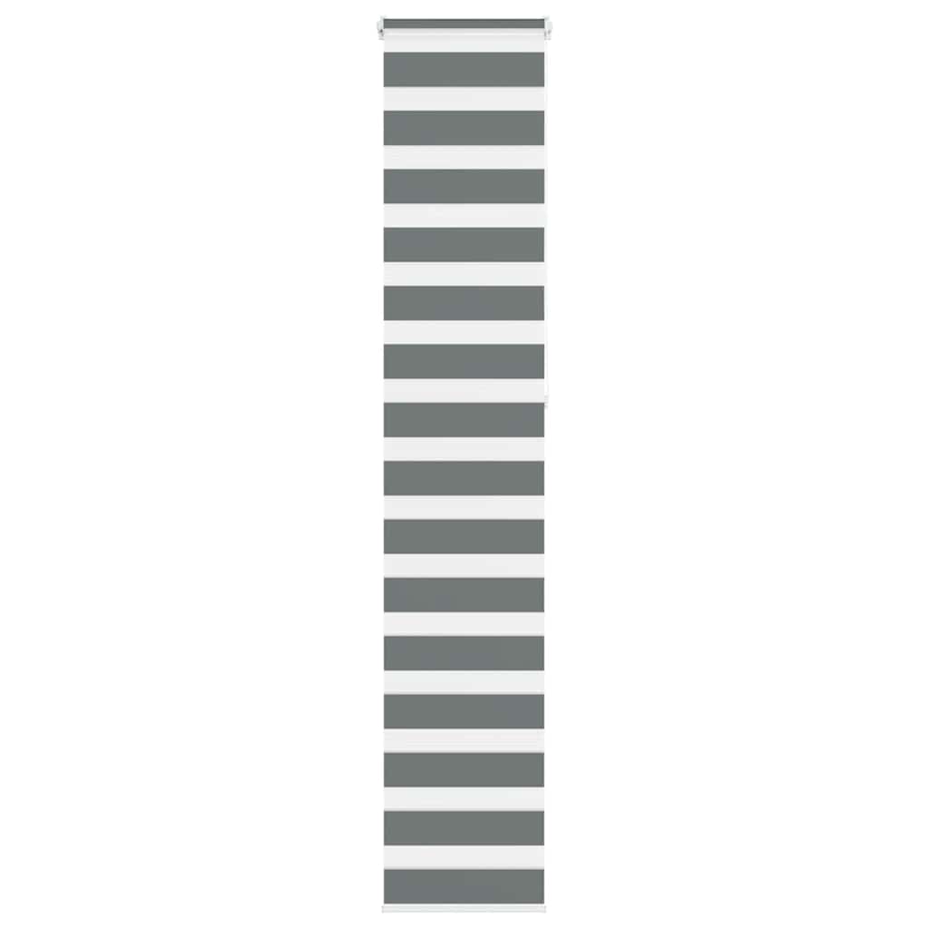 Store enrouleur double gris foncé 50x230 cm largeur tissu 45,9 cm polyester