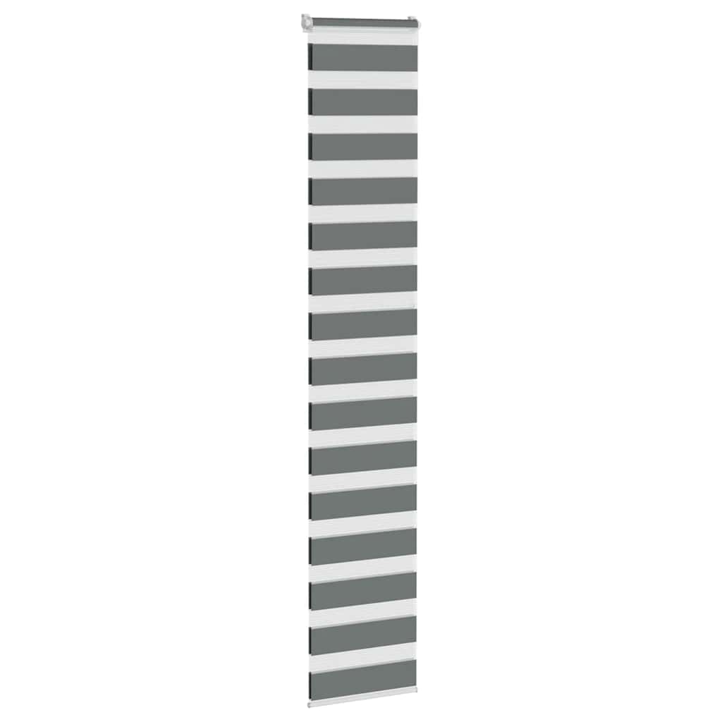 Store enrouleur double gris foncé 50x230 cm largeur tissu 45,9 cm polyester
