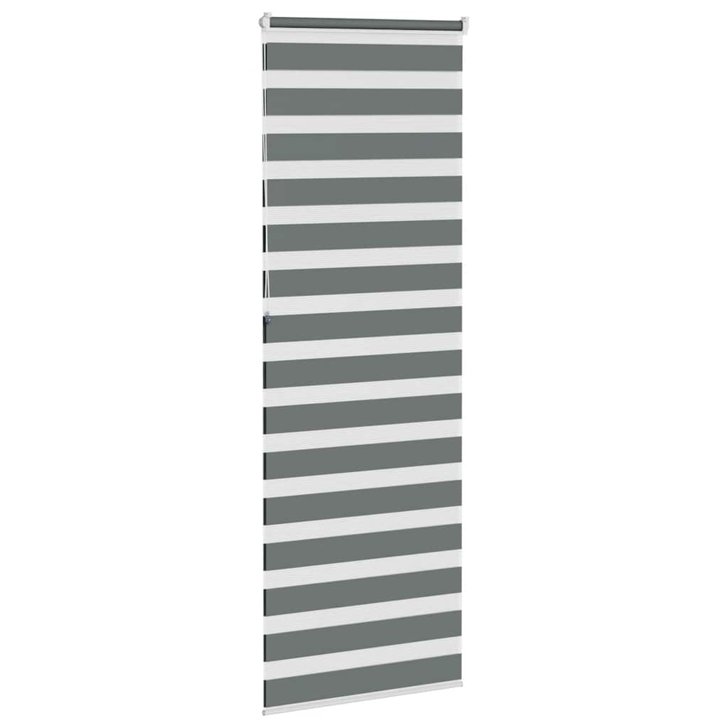 Doppelrollo Dunkelgrau 80x230 cm Stoffbreite 75,9 cm Polyester