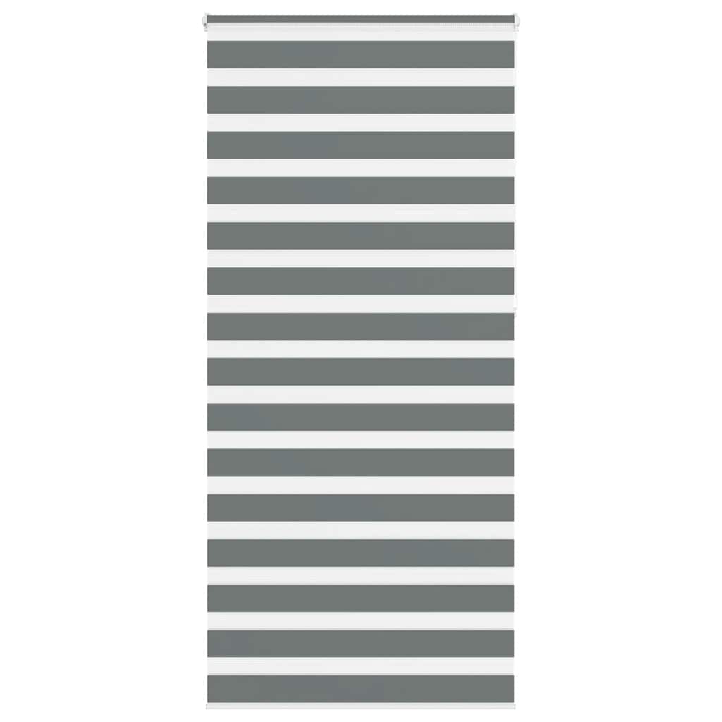 Store vénitien double gris foncé 100x230 cm largeur de tissu 95,9 cm polyester