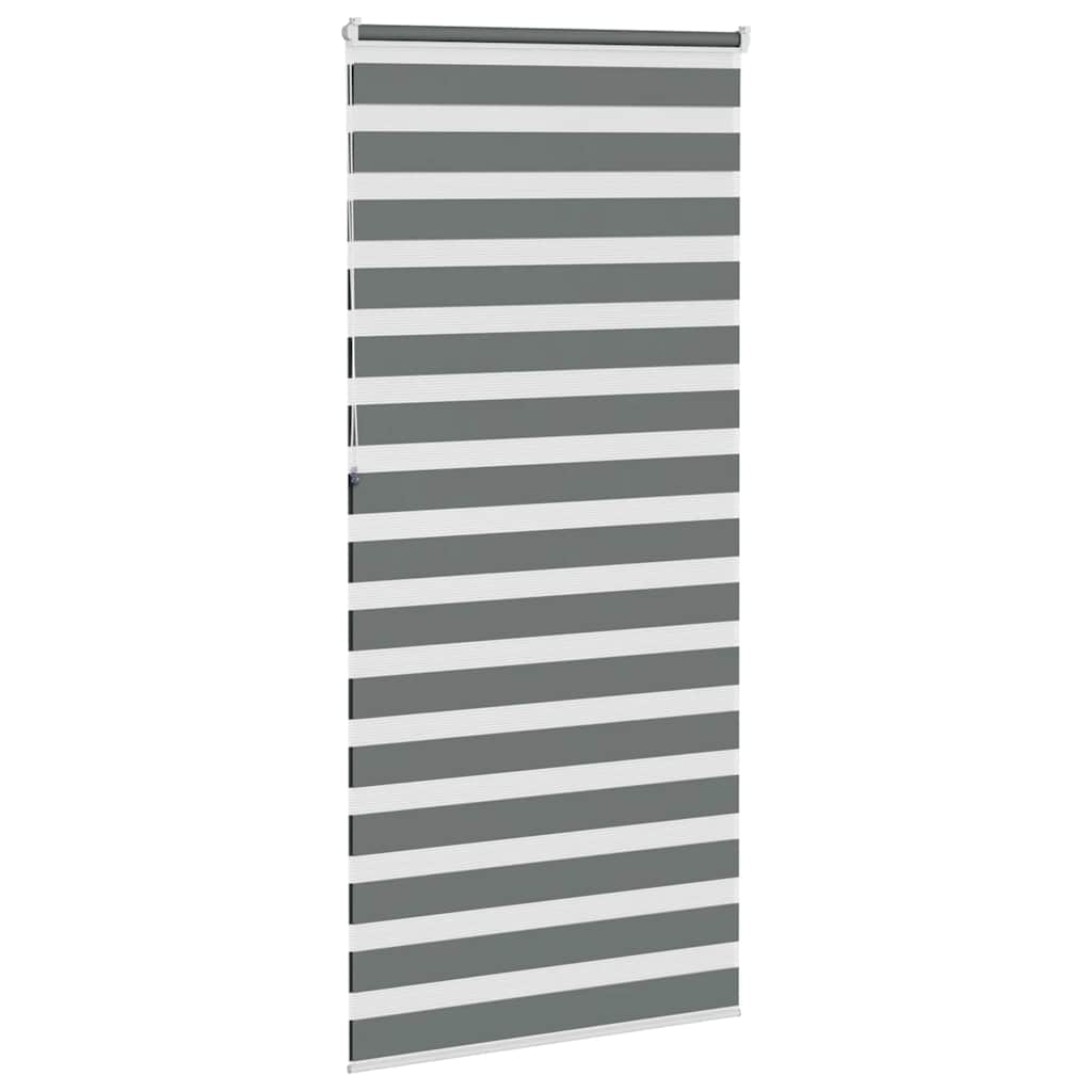 Store vénitien double gris foncé 100x230 cm largeur de tissu 95,9 cm polyester