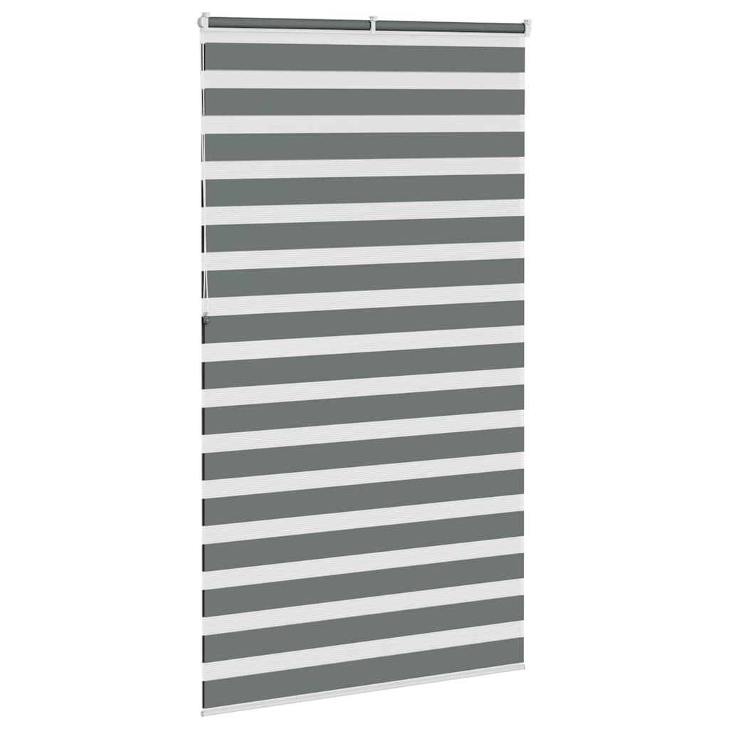 Store double enrouleur gris foncé 125x230 cm largeur de tissu 120,9 cm polyester
