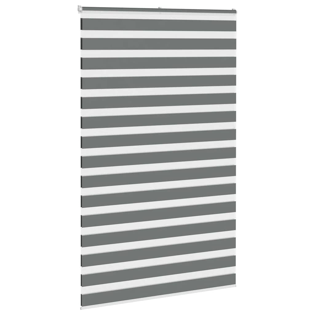 Store vénitien double gris foncé 140x230 cm Largeur du tissu 135,9 cm Polyester