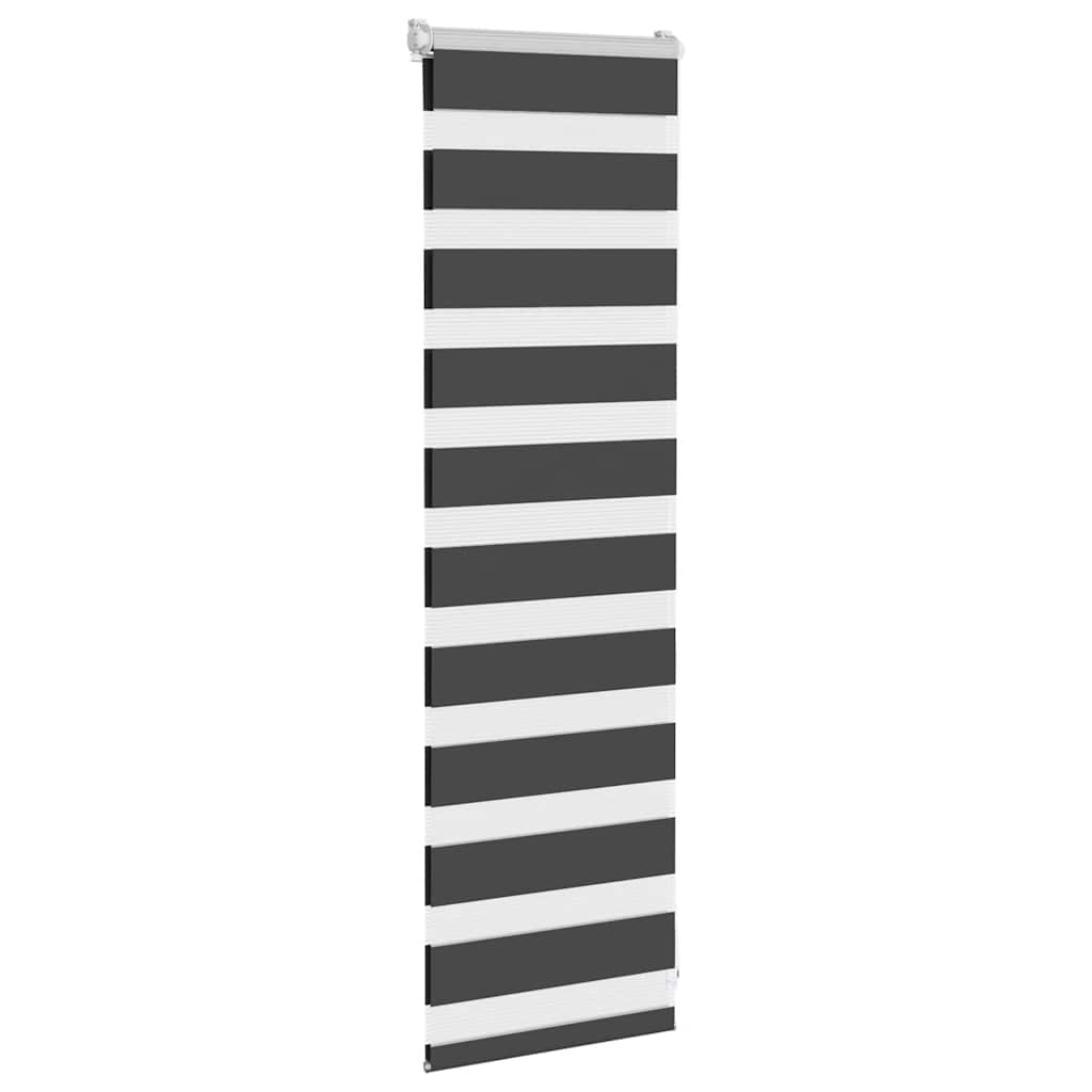 Dual Roller Blind Black 50x100 cm Fabric Width 45.9 cm Polyester