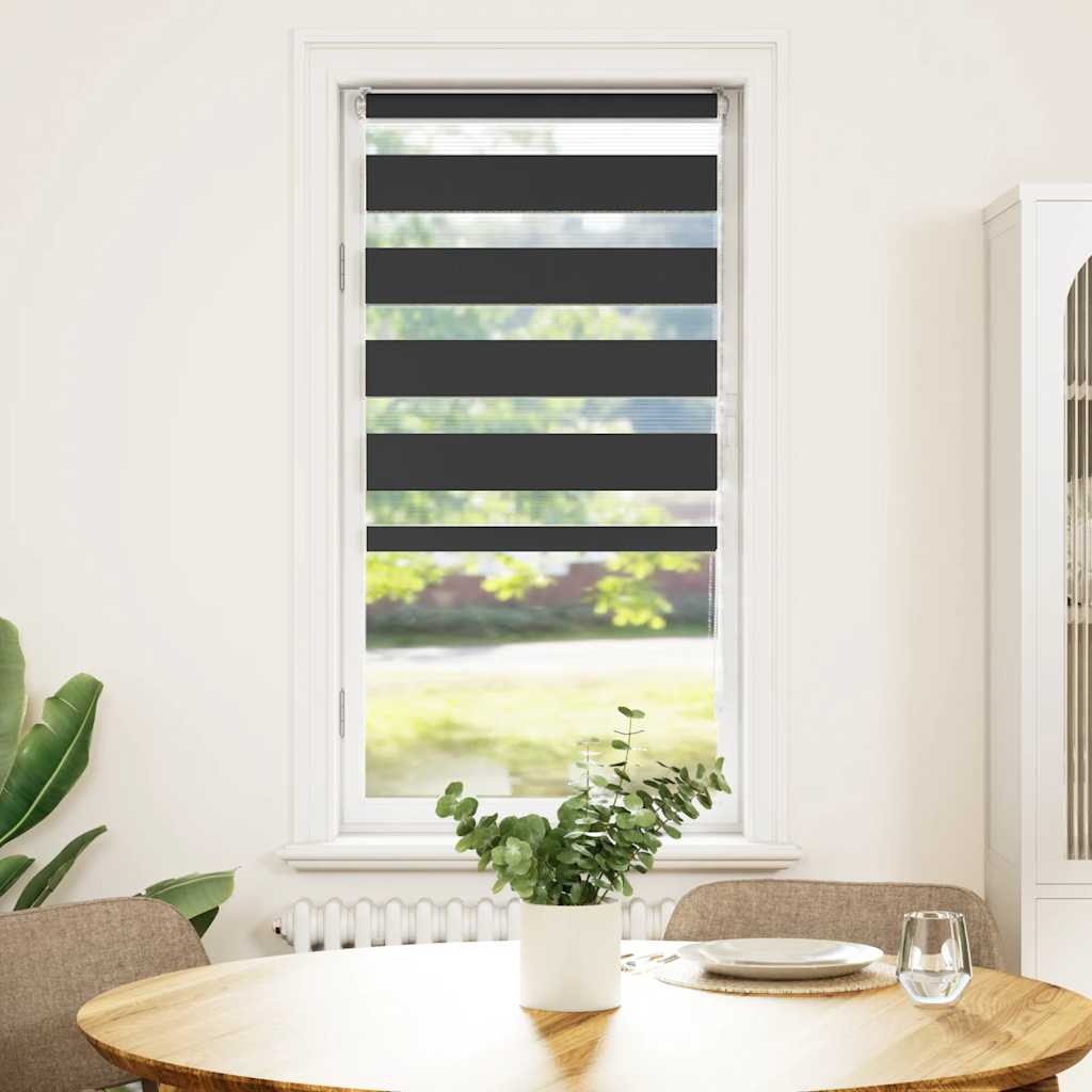 Store double noir 65x100 cm largeur tissu 60,9 cm polyester