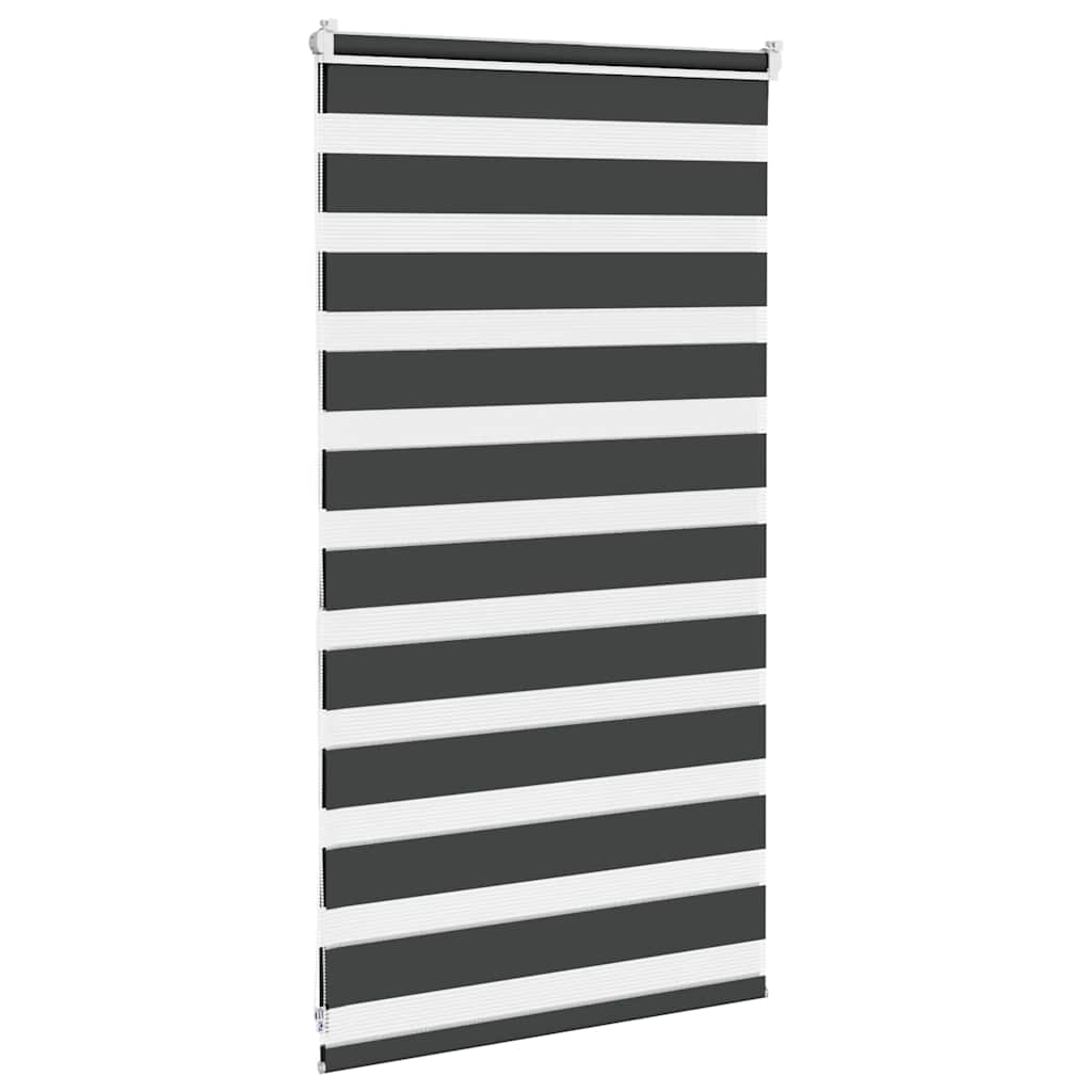 Doppelrollo Schwarz 80x100 cm Stoffbreite 75,9 cm Polyester