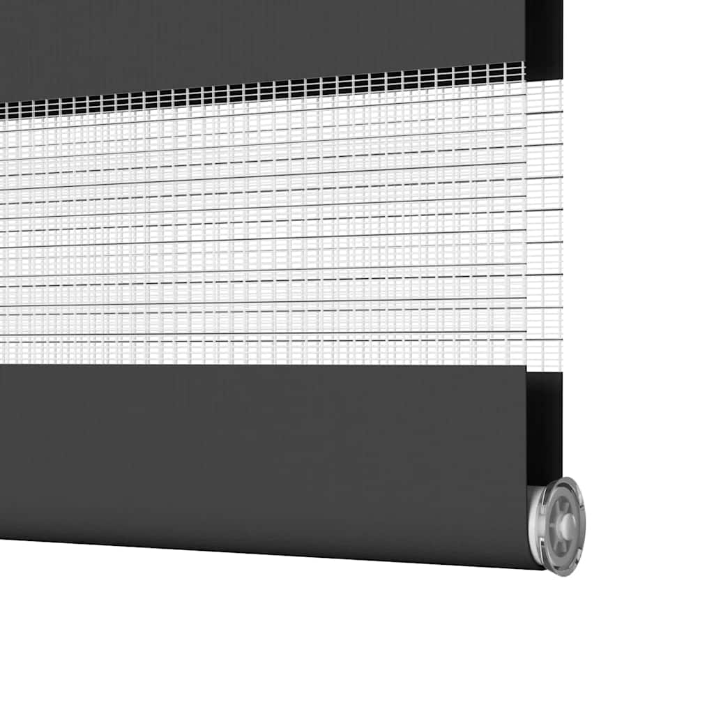 Store vénitien double noir 85x100 cm Largeur tissu 80,9 cm Polyester