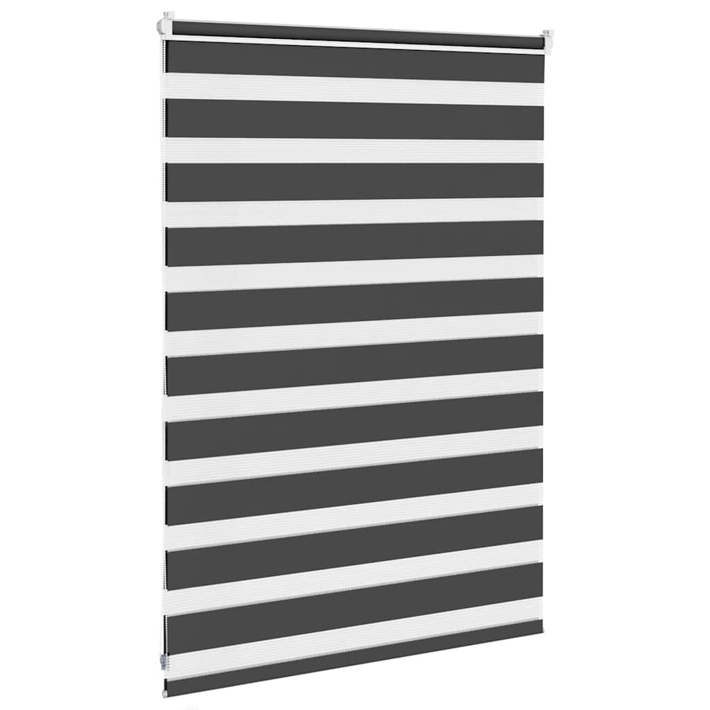 Double Roller Blind Black 95x100 cm Fabric Width 90.9 cm Polyester