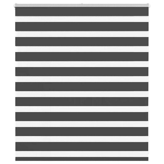 Double Roller Blind Black 135x100 cm Fabric Width 130.9 cm Polyester