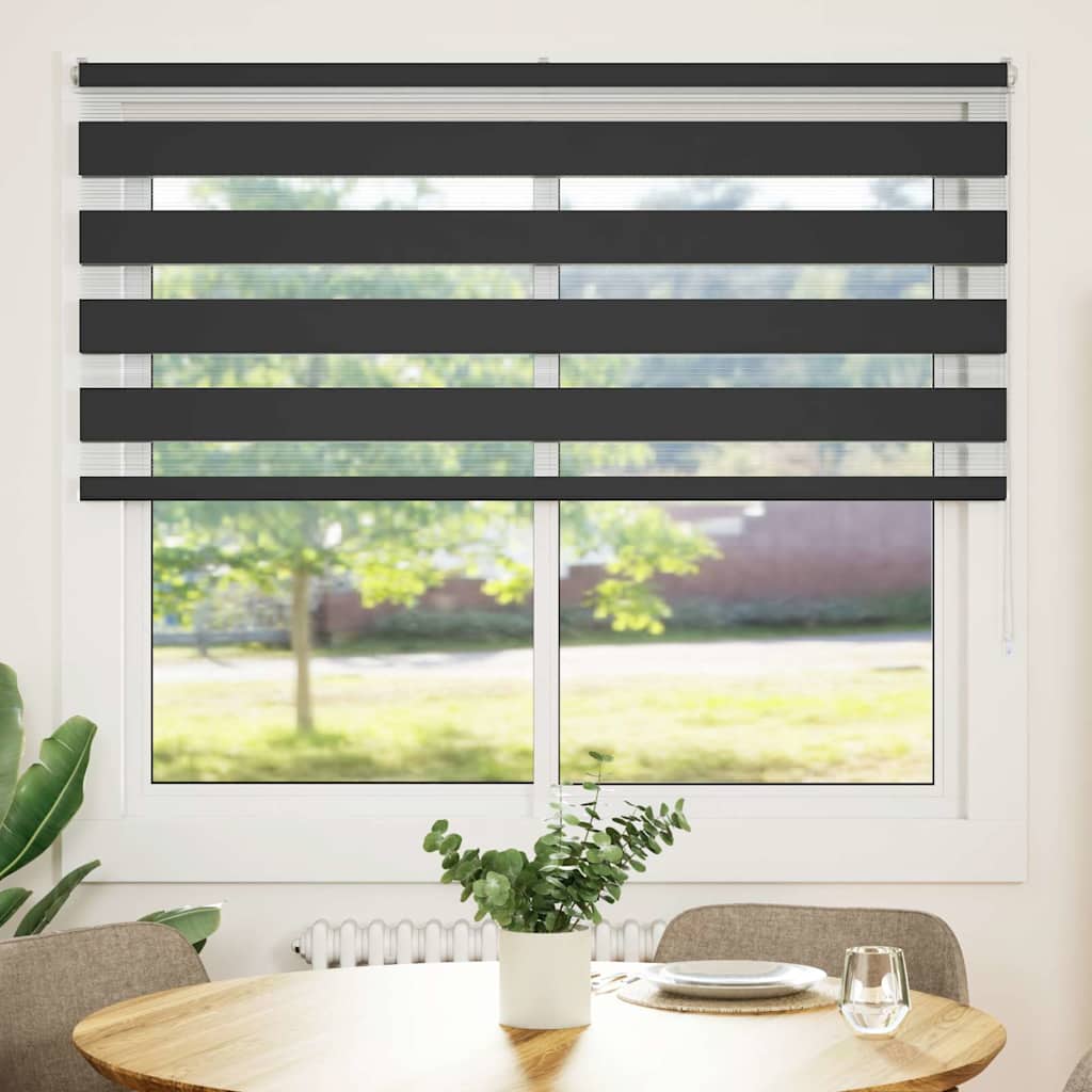Store double noir 155x100 cm largeur tissu 150,9 cm polyester
