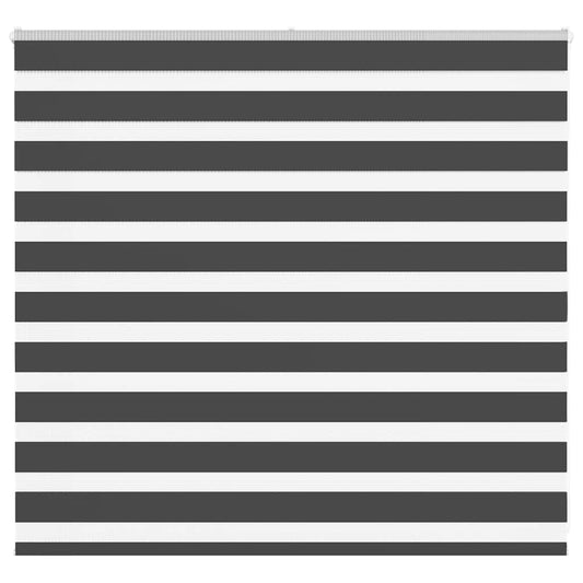 Double Roller Blind Black 160x100 cm Fabric Width 155.9 cm Polyester