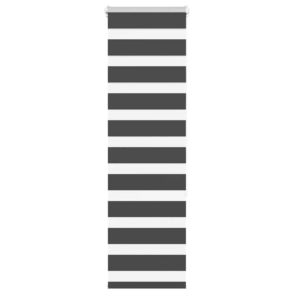 Doppelrollo Schwarz 45x150 cm Stoffbreite 40,9 cm Polyester