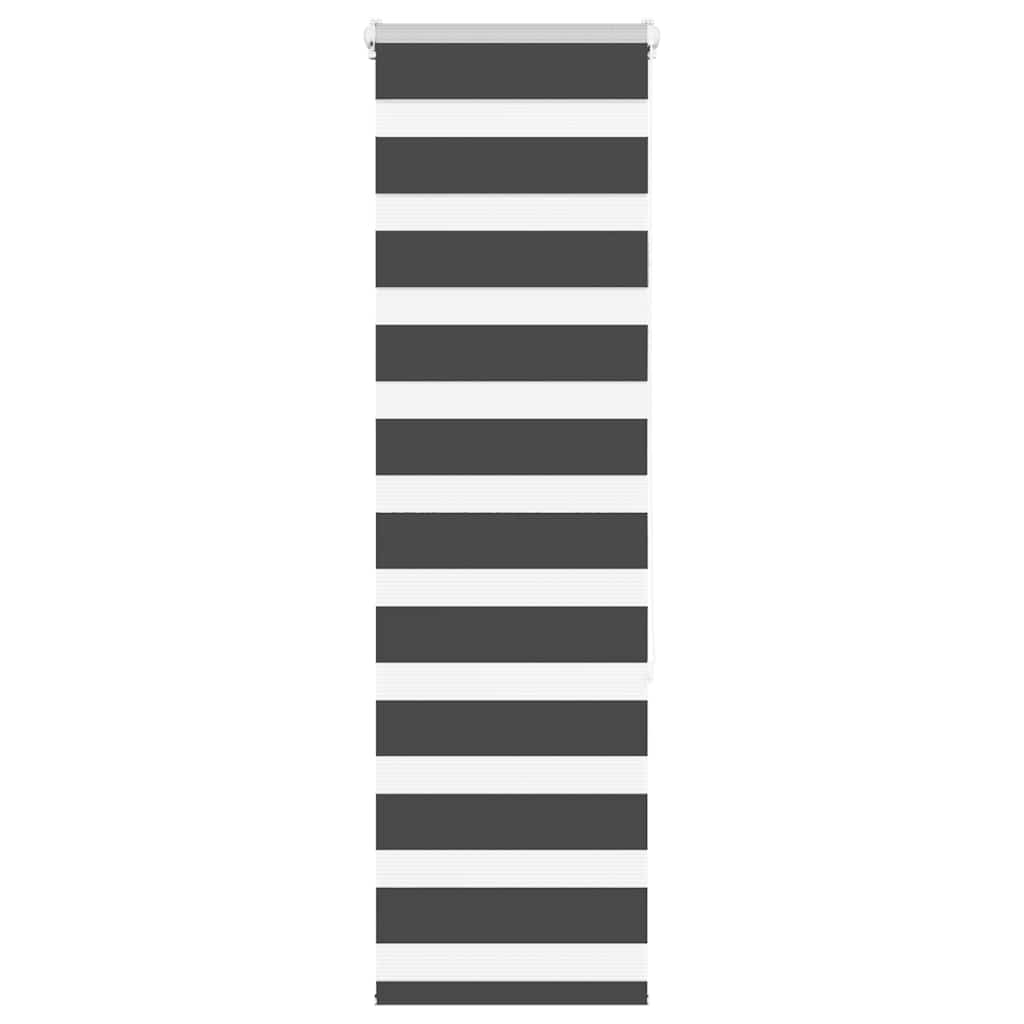 Doppelrollo Schwarz 50x150 cm Stoffbreite 45,9 cm Polyester