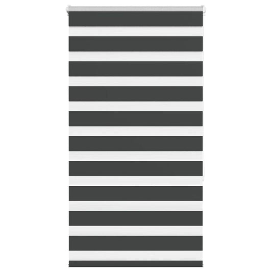 Double Roller Blind Black 75x150 cm Fabric Width 70.9 cm Polyester