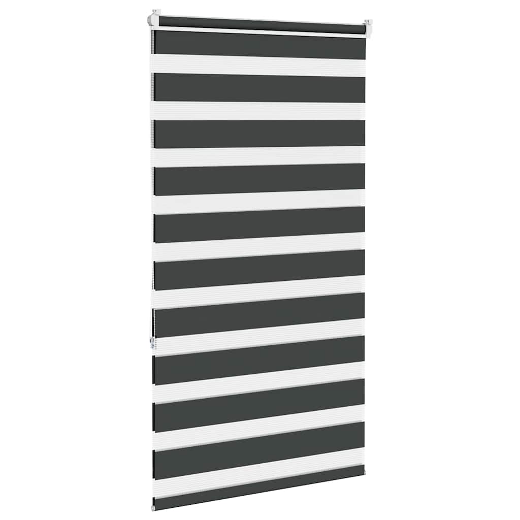 Doppelrollo Schwarz 80x150 cm Stoffbreite 75,9 cm Polyester