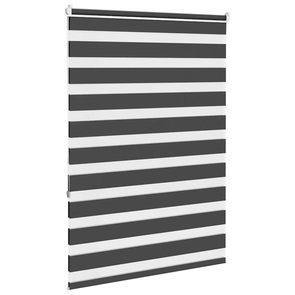 Doppelrollo Schwarz 100x150 cm Stoffbreite 95,9 cm Polyester