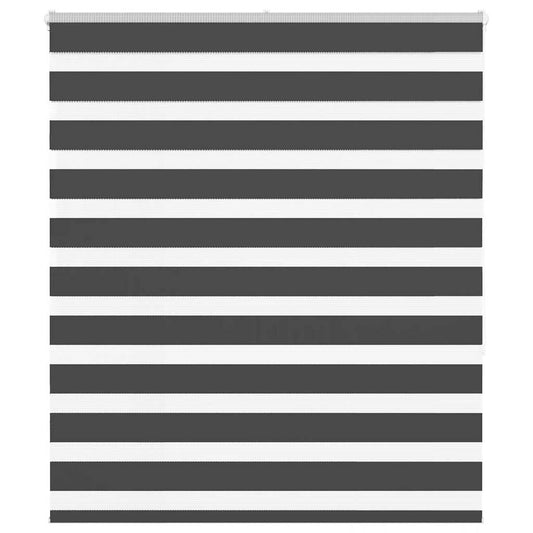Double Roller Blind Black 125x150 cm Fabric Width 120.9 cm Polyester
